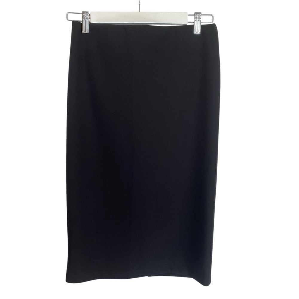 Vince Camuto Black Pencil Skirt with Gold Full Zip Back - Women's Size XS